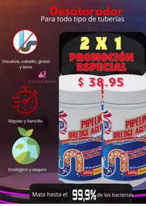 Polvo Mágico Destapador de Tuberías 🌀 ✅ Promoción Especial 2 x 1