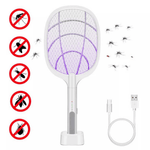 Raqueta Eléctrica Recargable Mata Moscas e Insectos